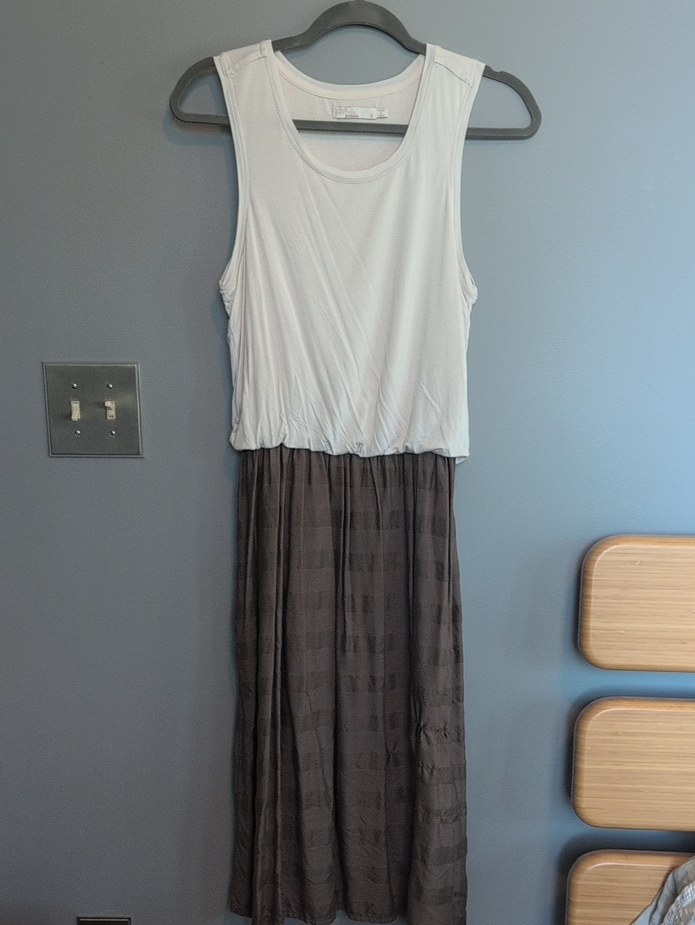 Prana Women's Sleeveless Cream & Olive Dress